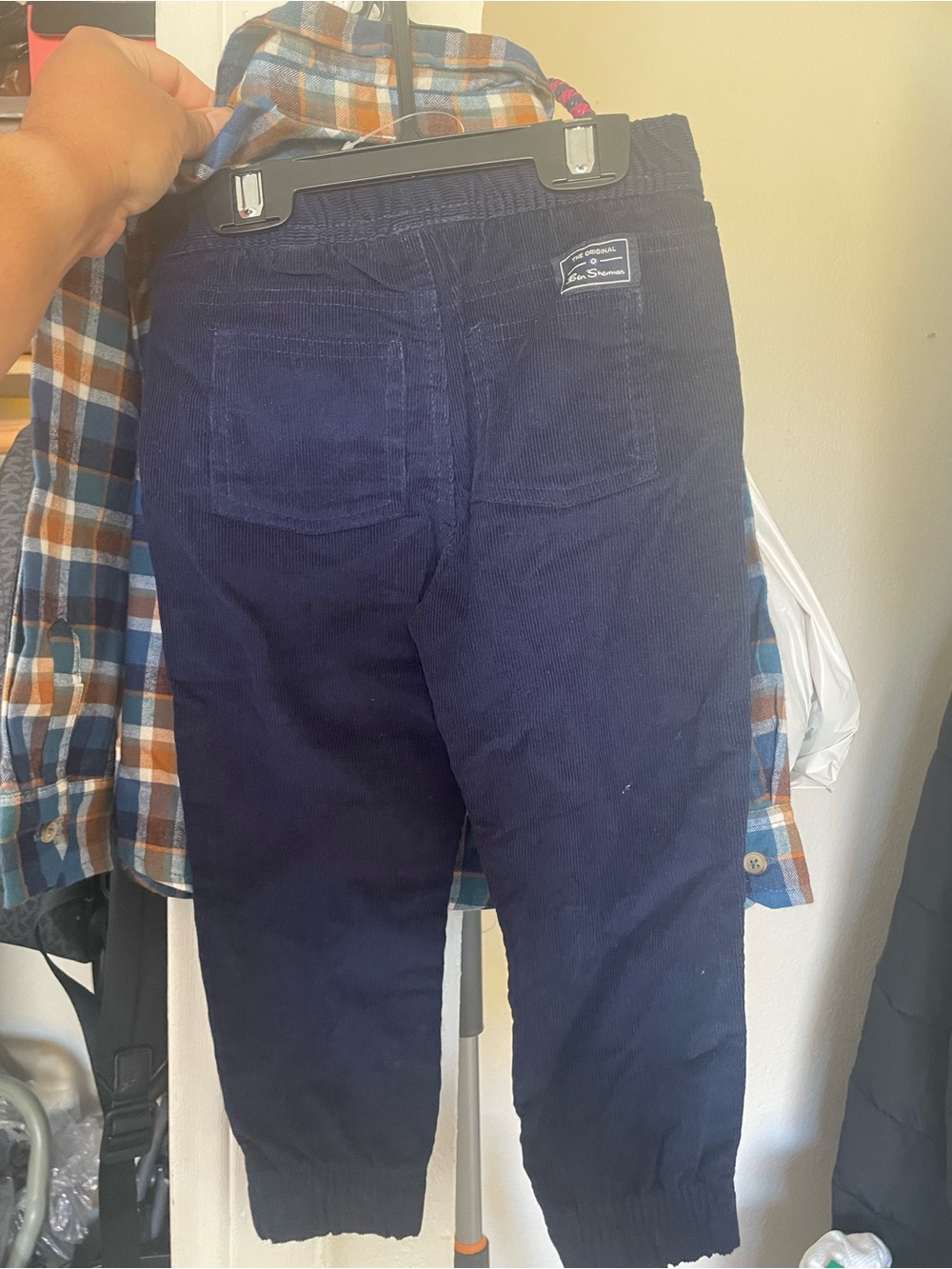 Boy’s Navy Corduroy Jogger Pants - Unbranded